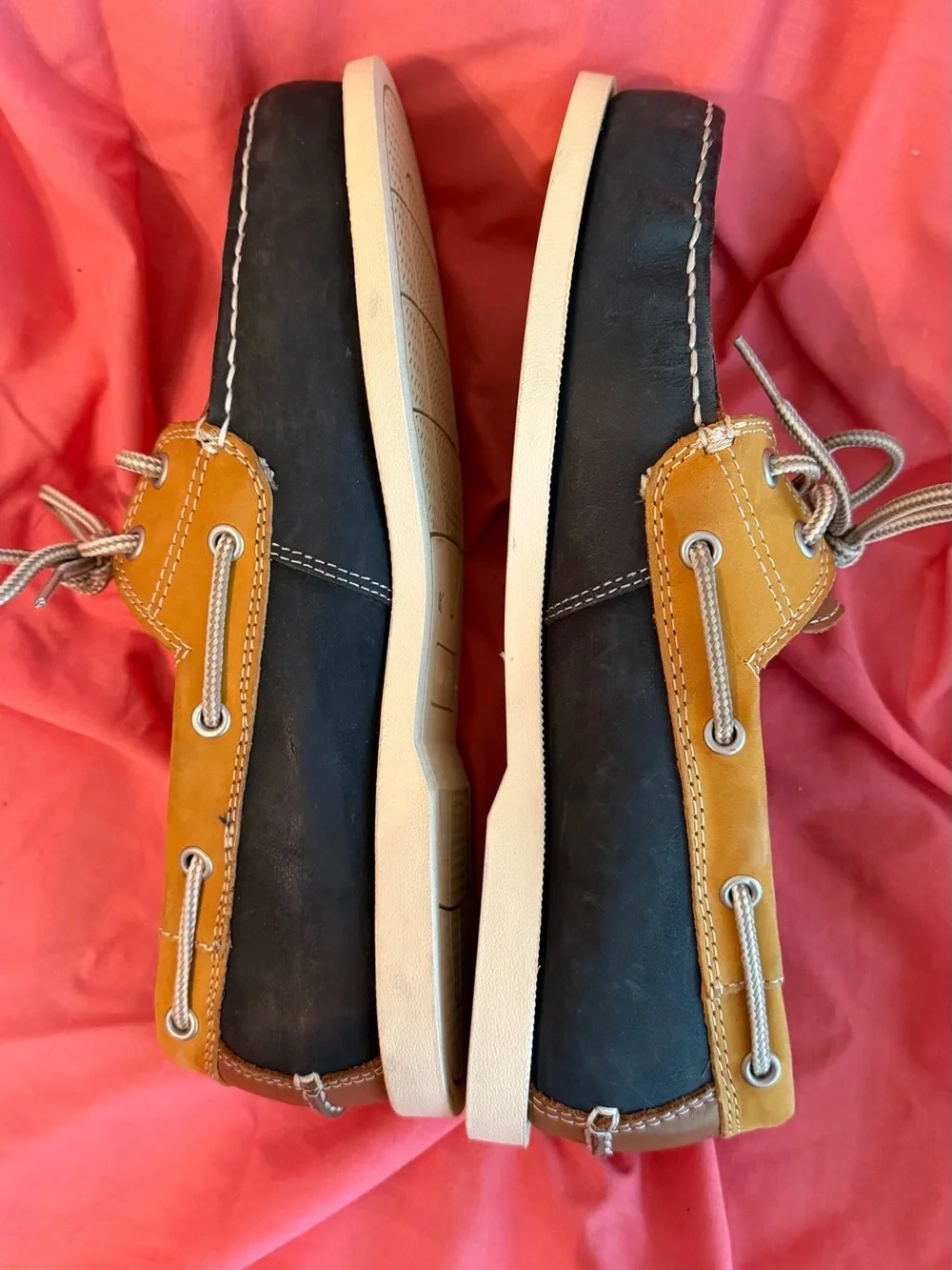 J.Murphy Men's Two-Tone Brown & Tan Leather Boat Shoes